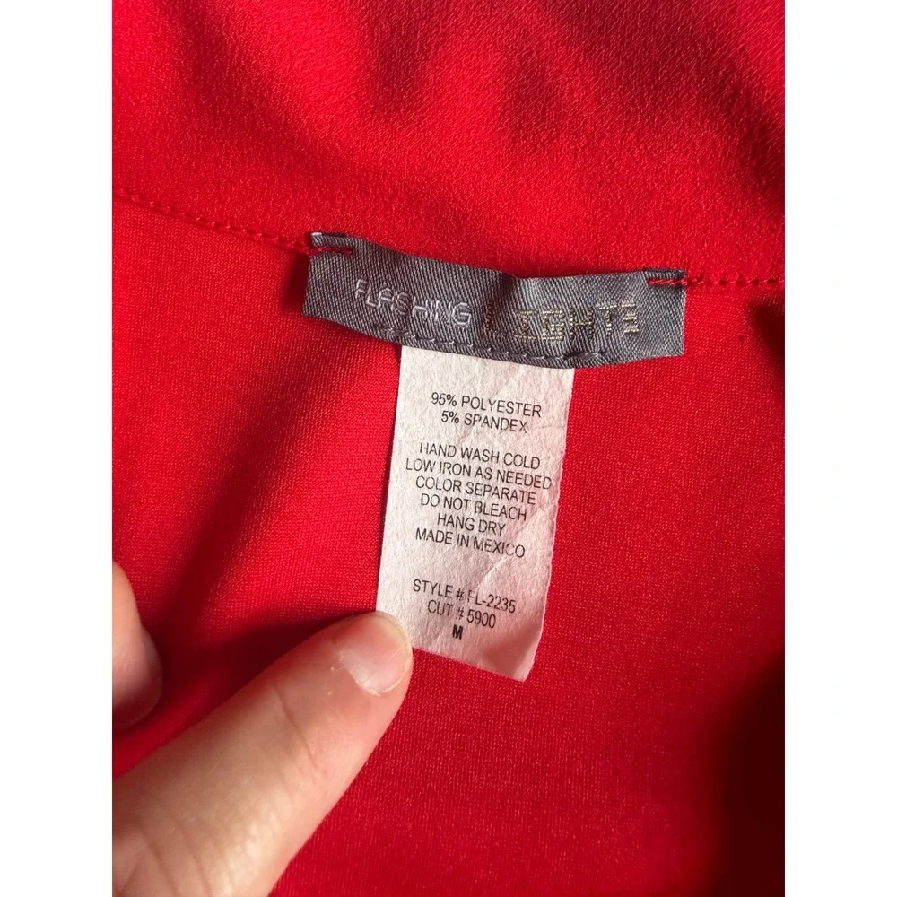 Flashing Lights Red Blazer Romper Long Sleeve Single Button Medium